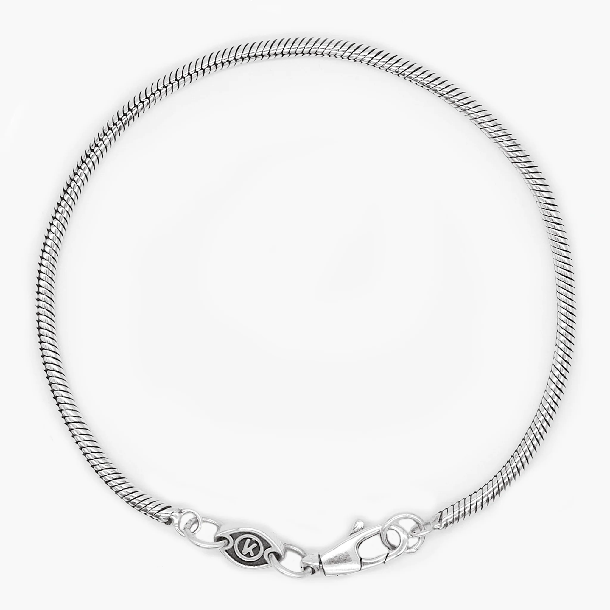 2.5mm Sterling Silver Snake Chain Bracelet