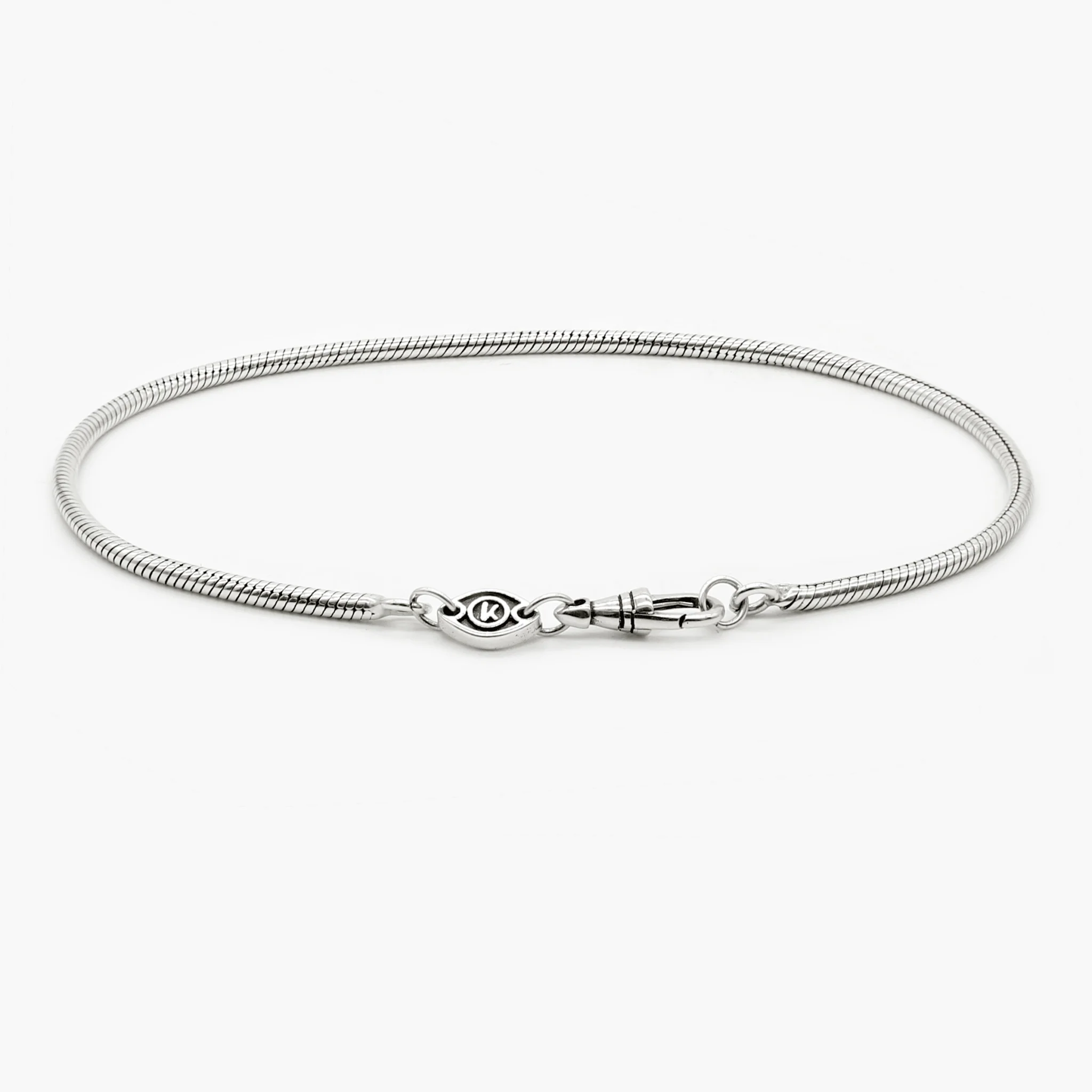 2.5mm Sterling Silver Snake Chain Bracelet - Image 2
