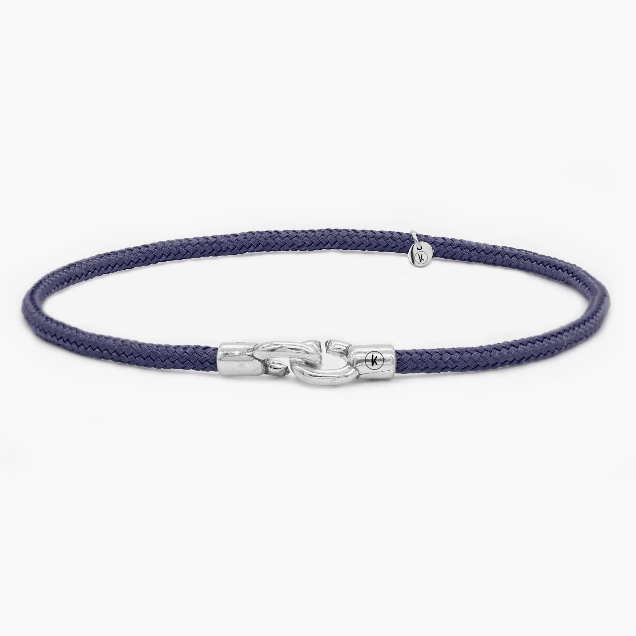 3m Sailing Cord With Sterling Silver Lock (Night Blue)