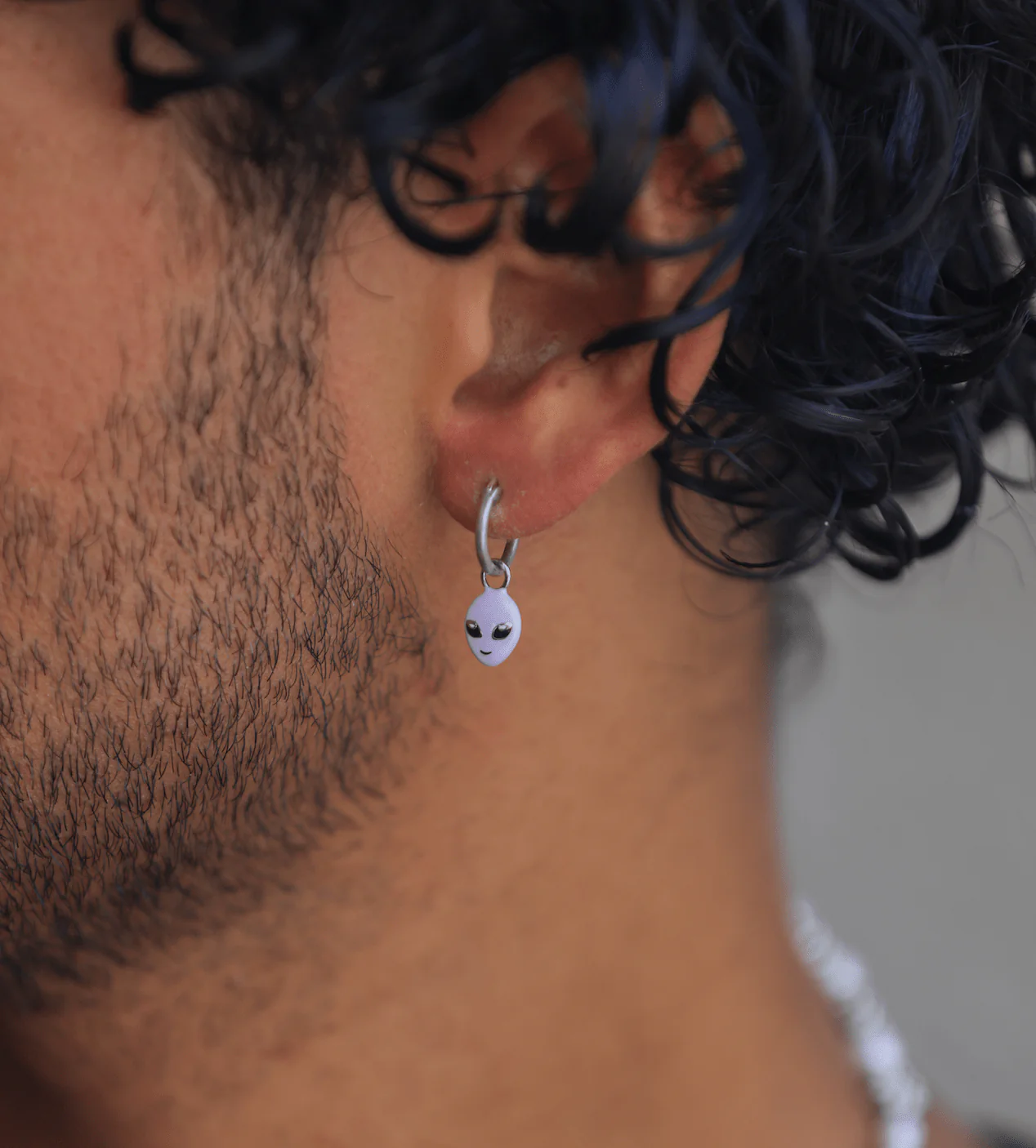 Alien Sterling Silver Earring - Image 2