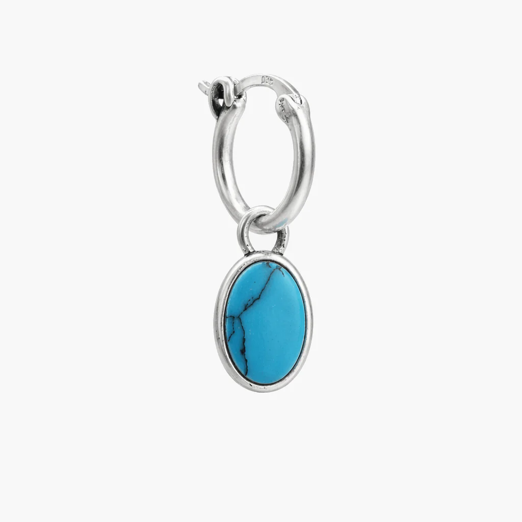Arizona Turquoise Charm Sterling Silver Earring