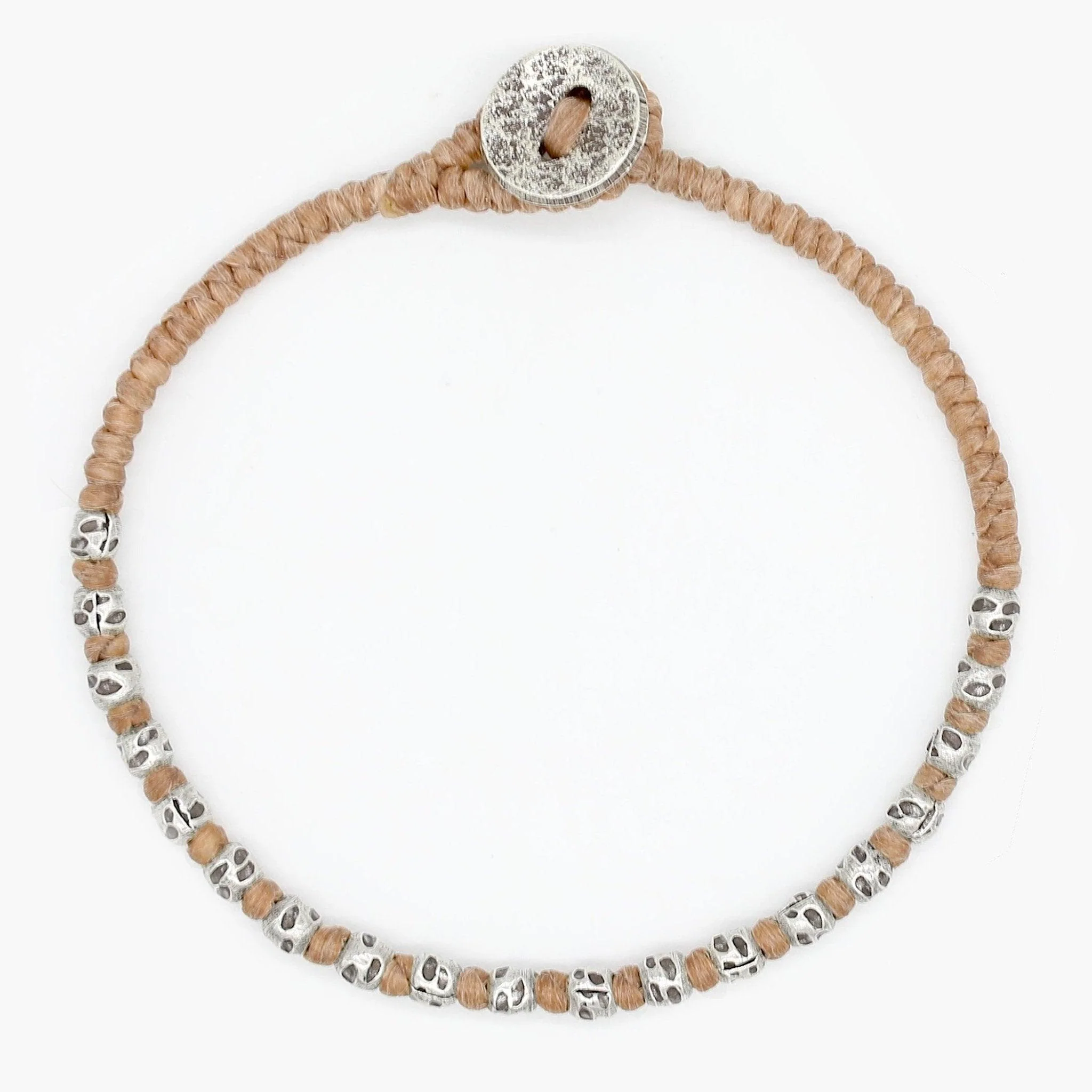 Braided "Kamasan" Silver Bracelet (Brown) - Image 2