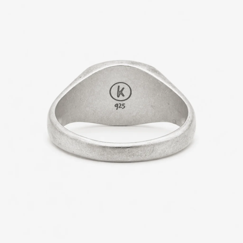 Cushion Signet Ring With Lapis Lazuli Stone - Image 2