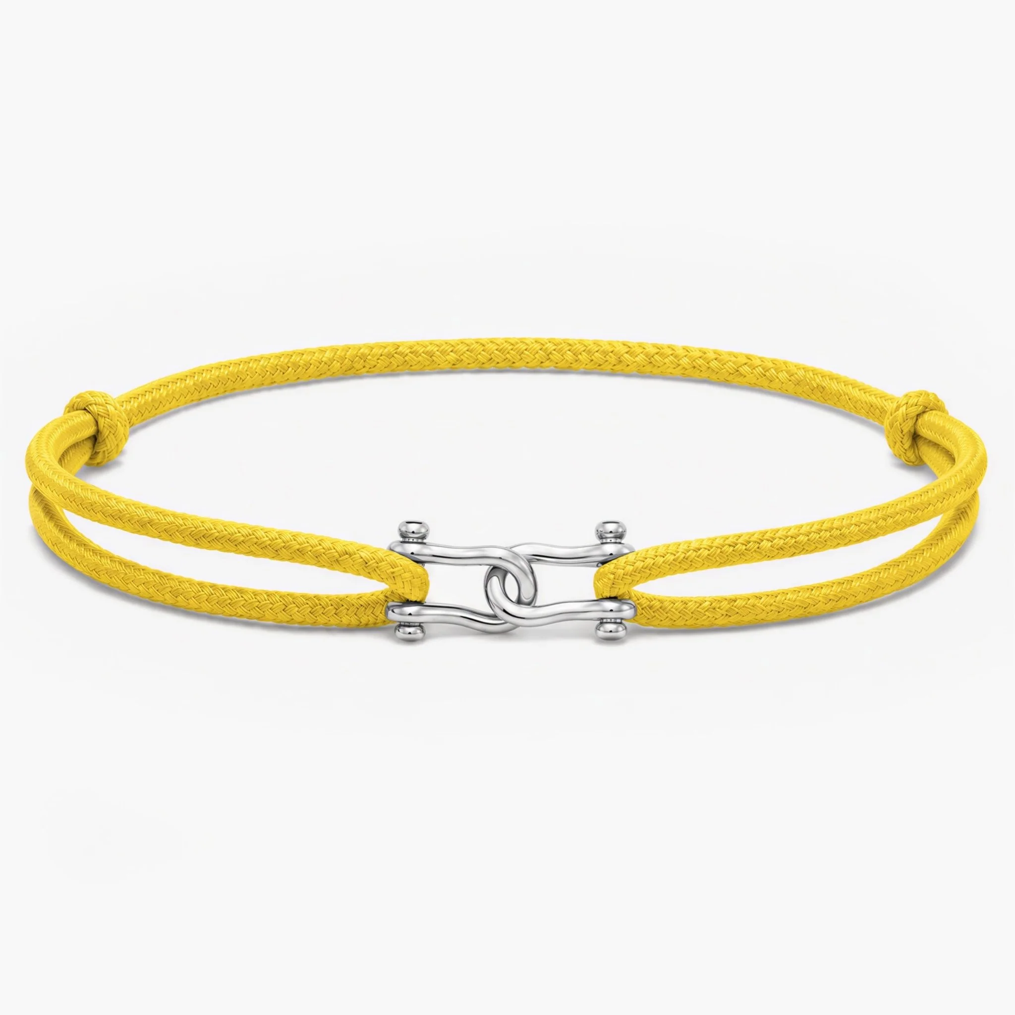 Double Shackles Cord Bracelet (Canary Yellow)