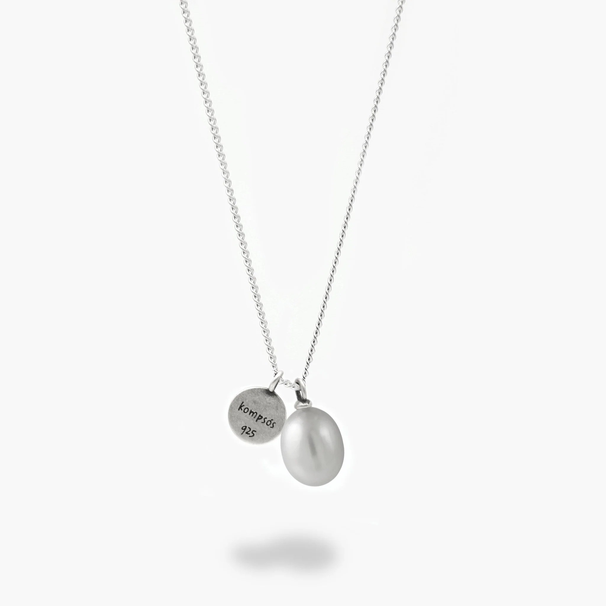 Freshwater Pearl With Evil Eye Necklace - Image 2