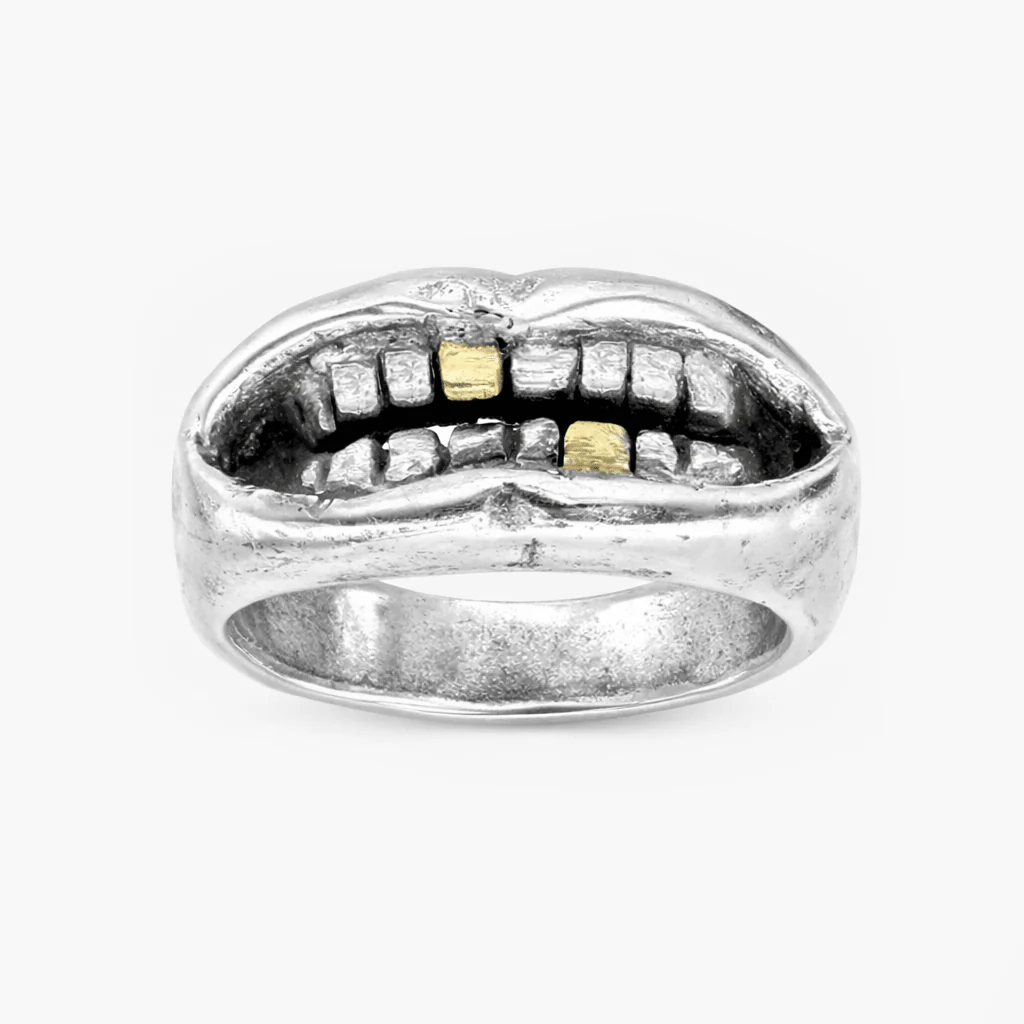 Golden Grillz Sterling Silver Ring