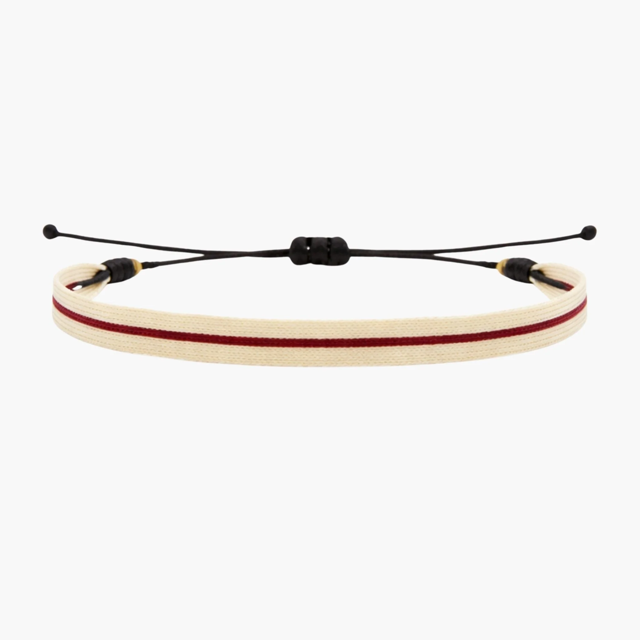 Handmade Purnama Bracelet 74 (Cream/Burgundy)