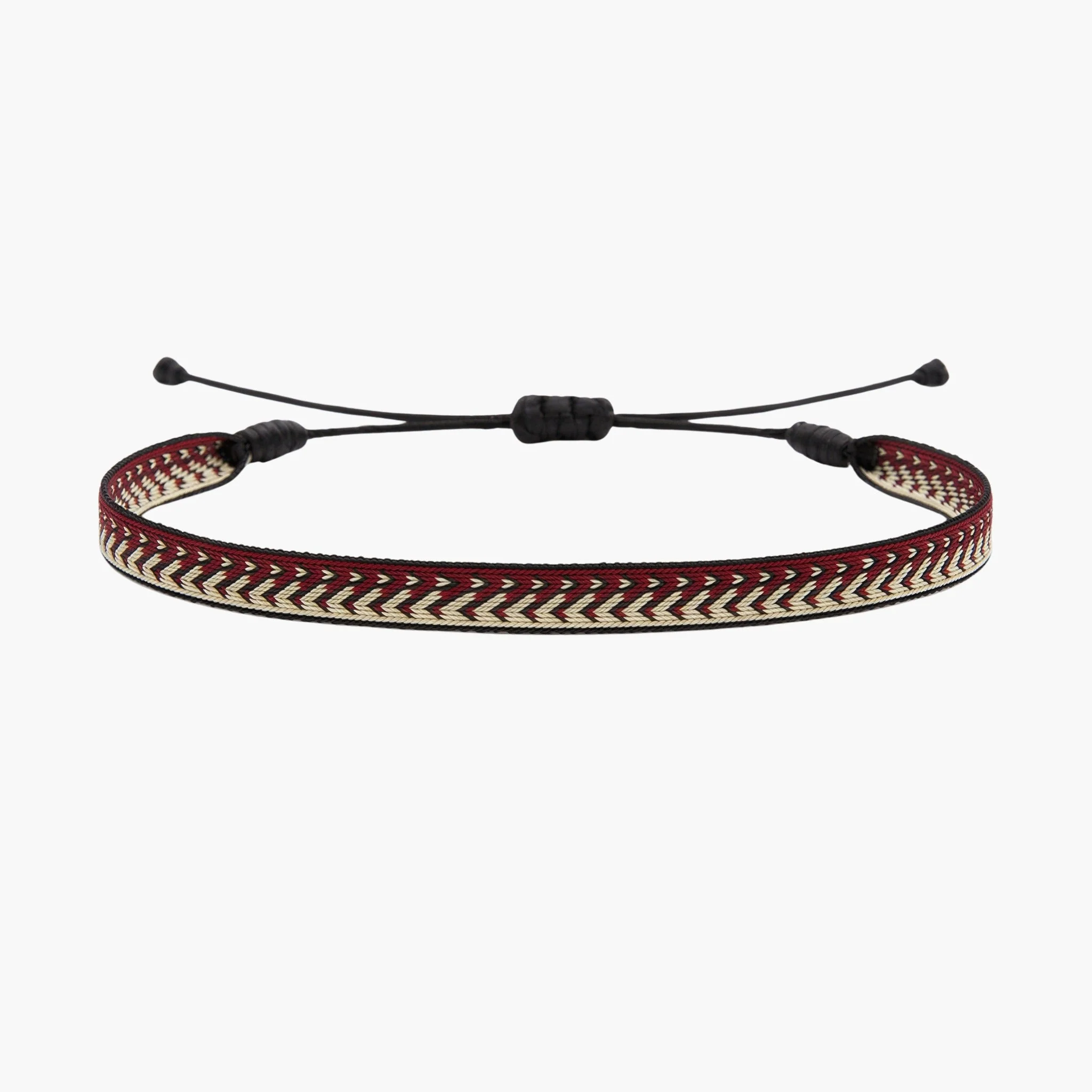 Handmade Purnama Bracelet 79 (Burgundy/Nude)