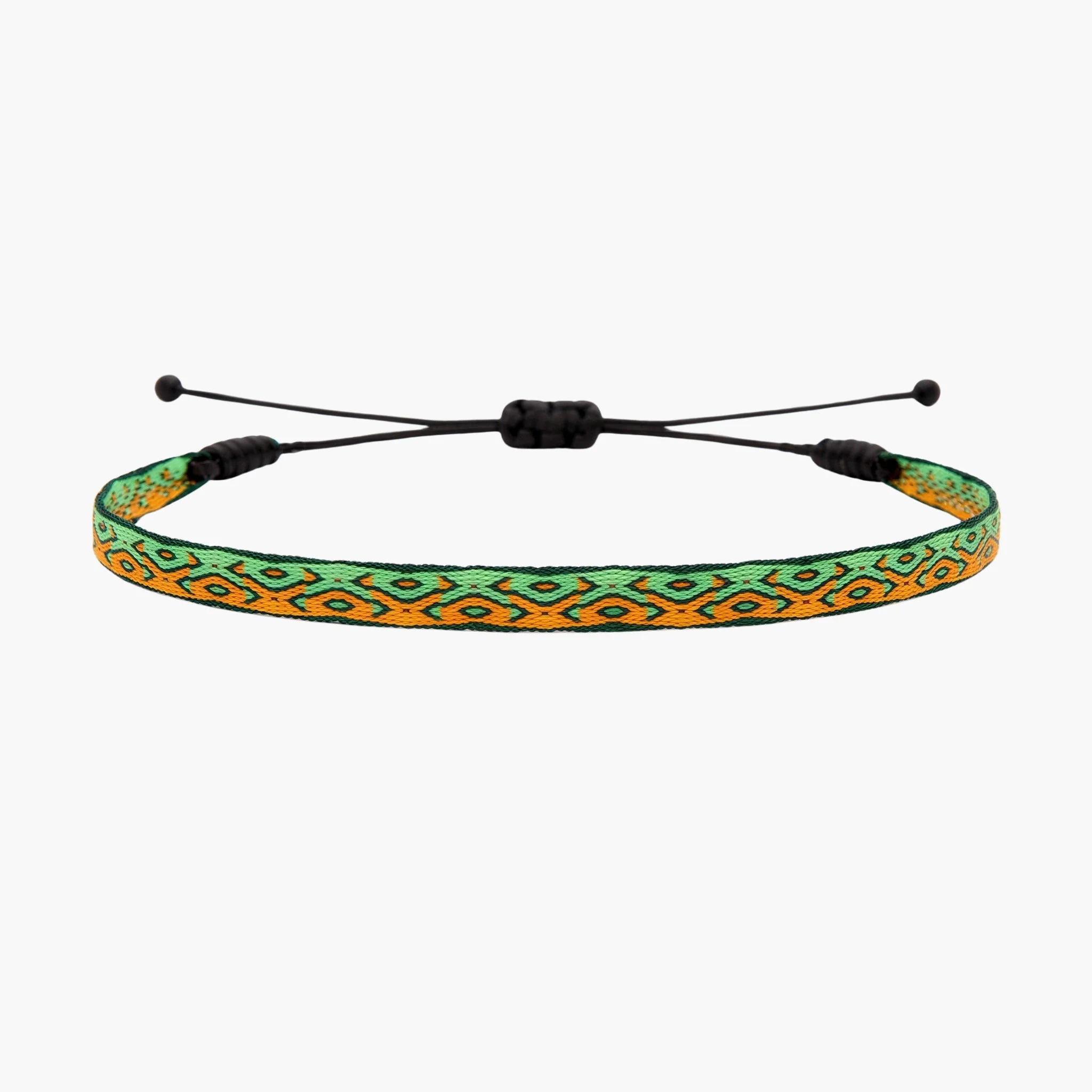 Handmade Purnama Bracelet 80 (Green/Orange)