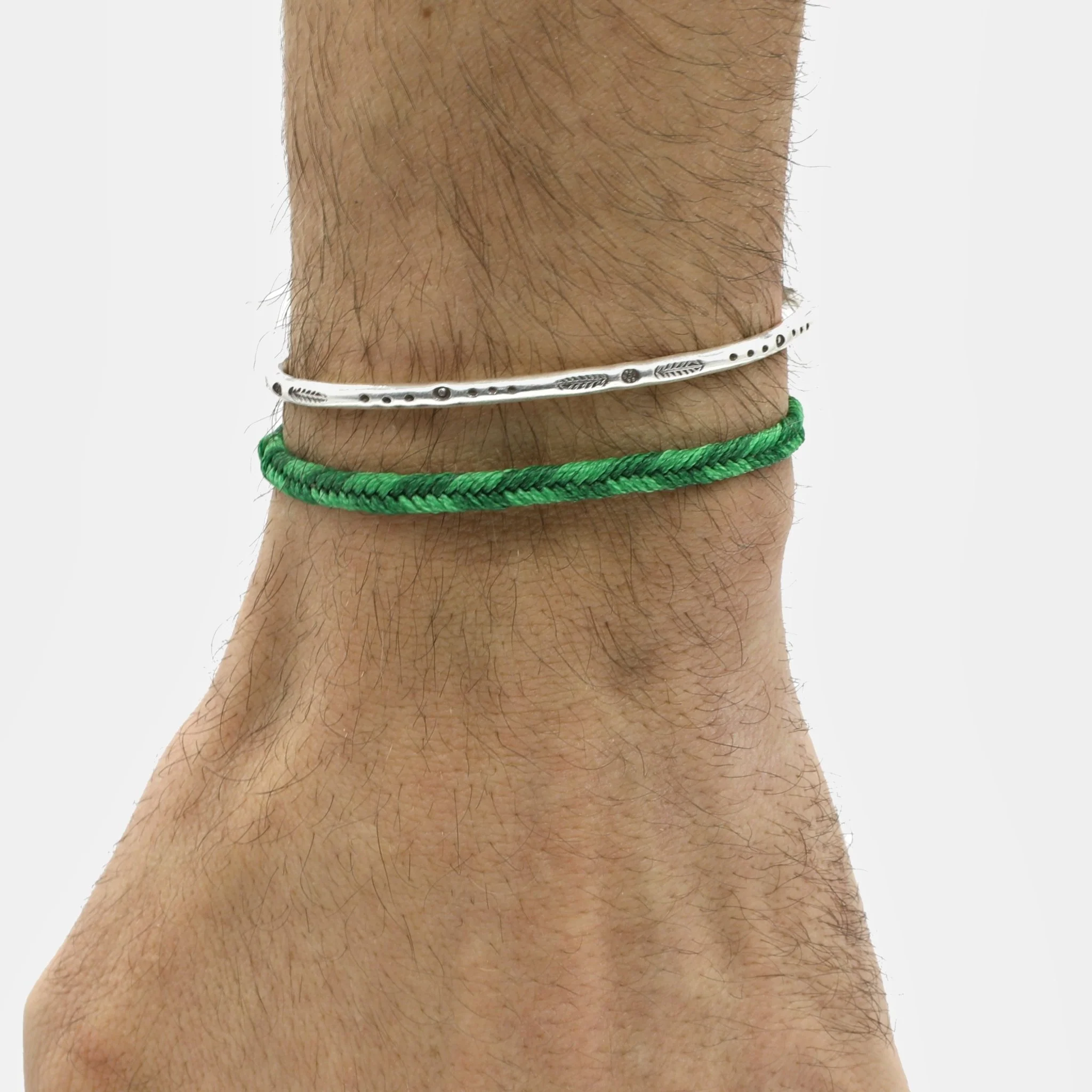 Mini Braided "Java" Bracelet (Military Green) - Image 2
