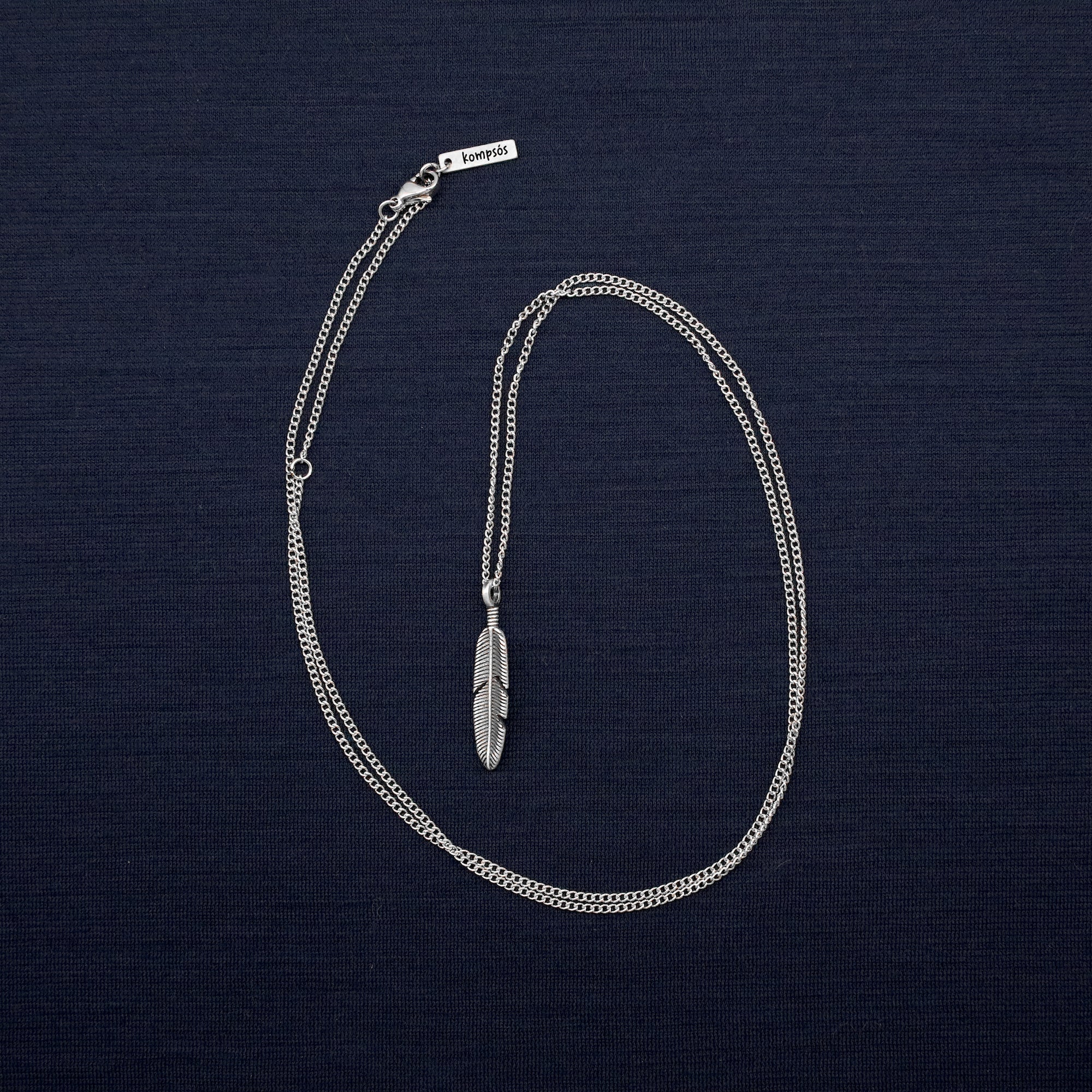 Necklace With Silver Feather Pendant - Image 2