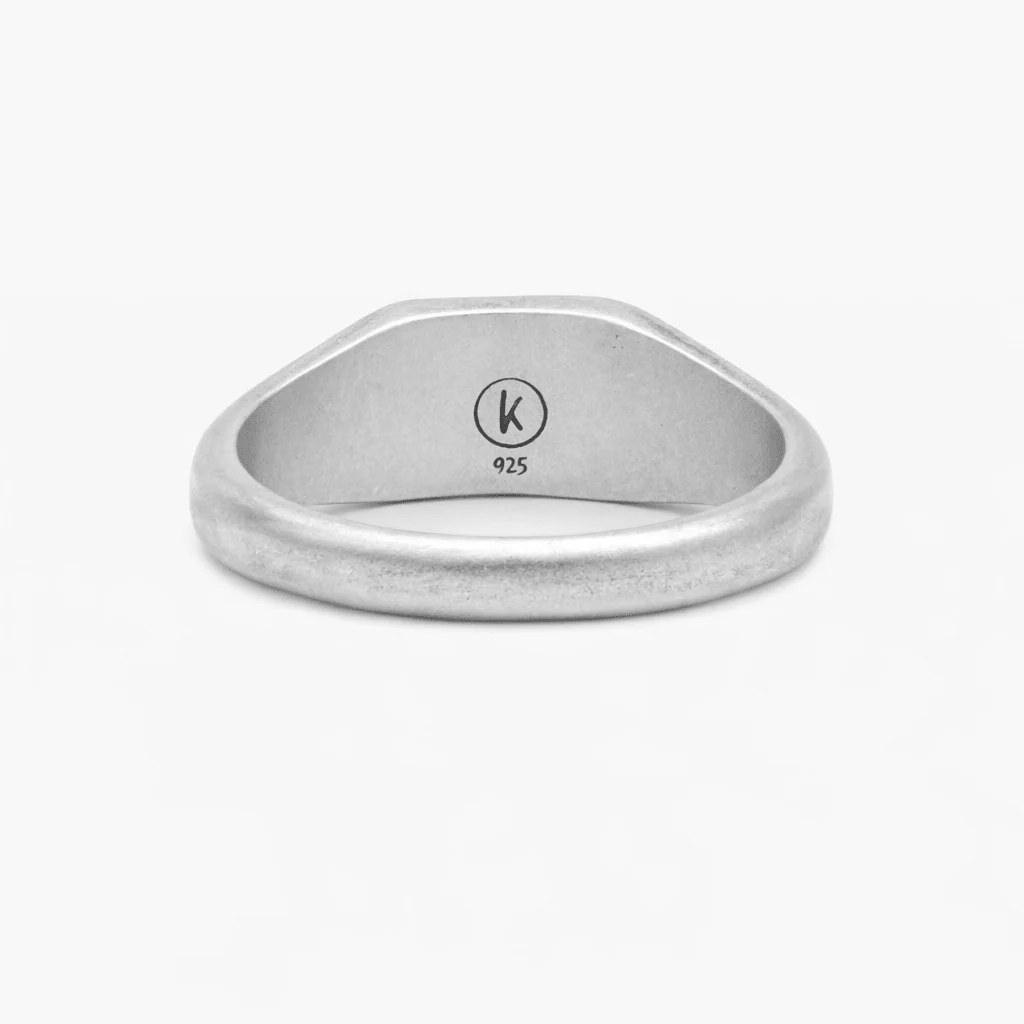 Octagon Signet Ring With Tiger Eye Stone - Image 3