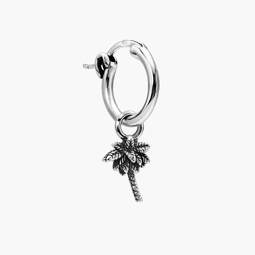 Palm Tree Sterling Silver Earring