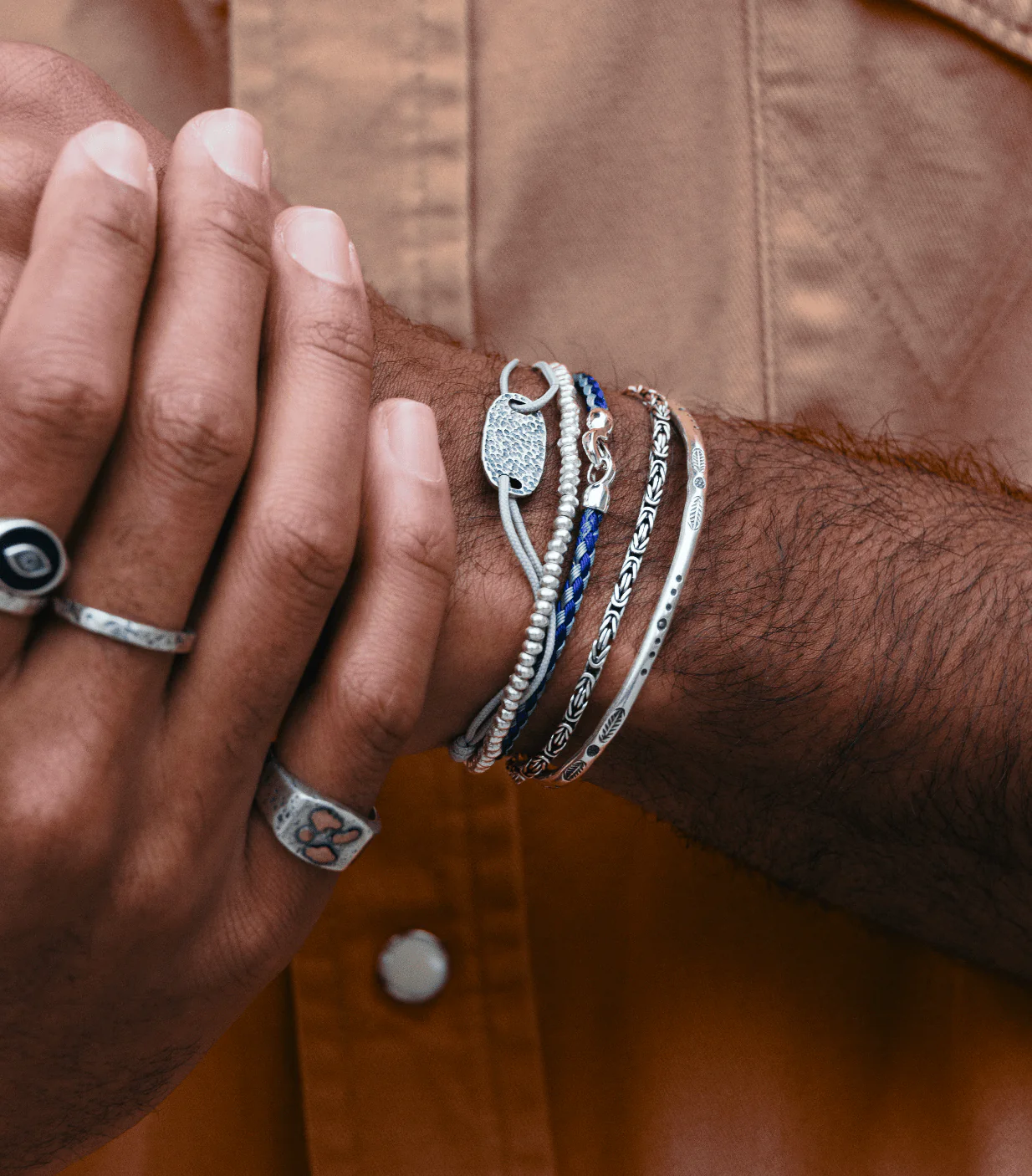 Sailing Cable "Plata" Bracelet (Shade of Blue) - Image 5
