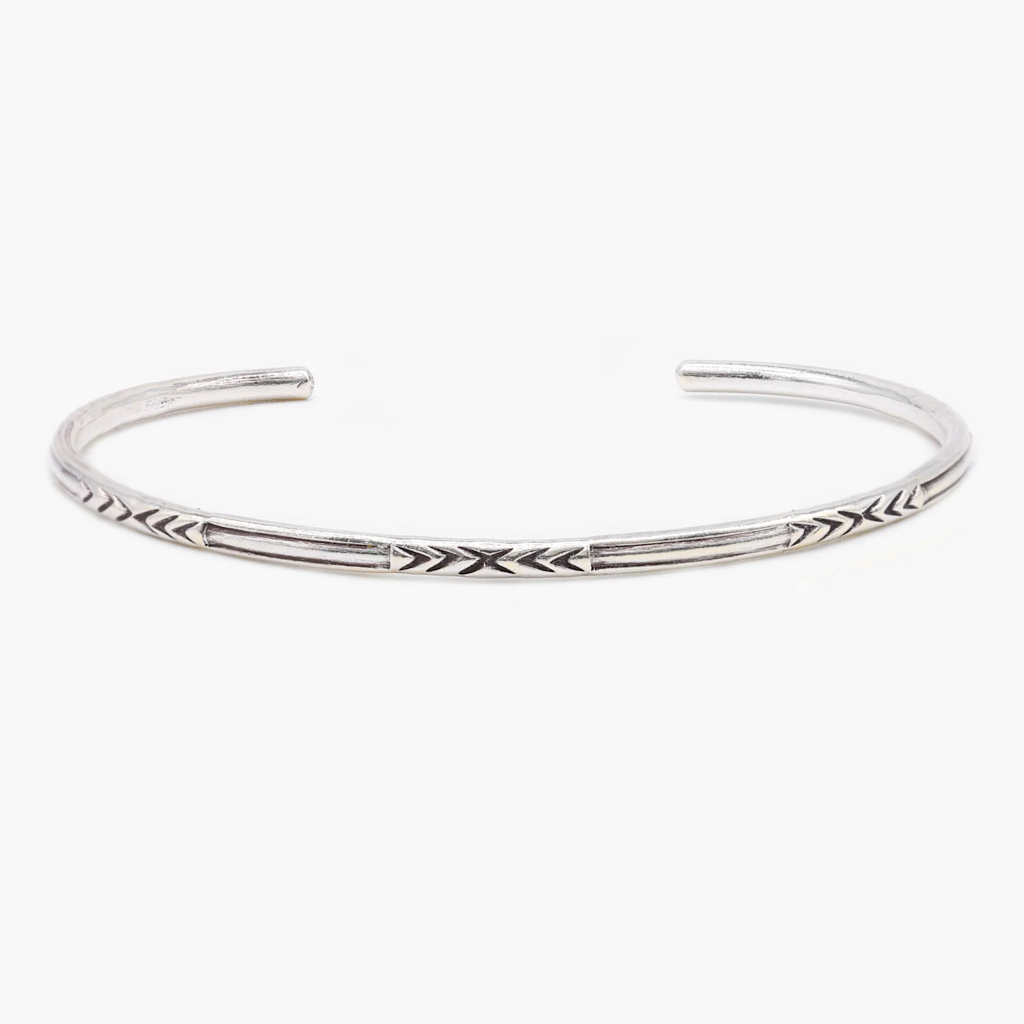 Tribal Sterling Silver Bangle