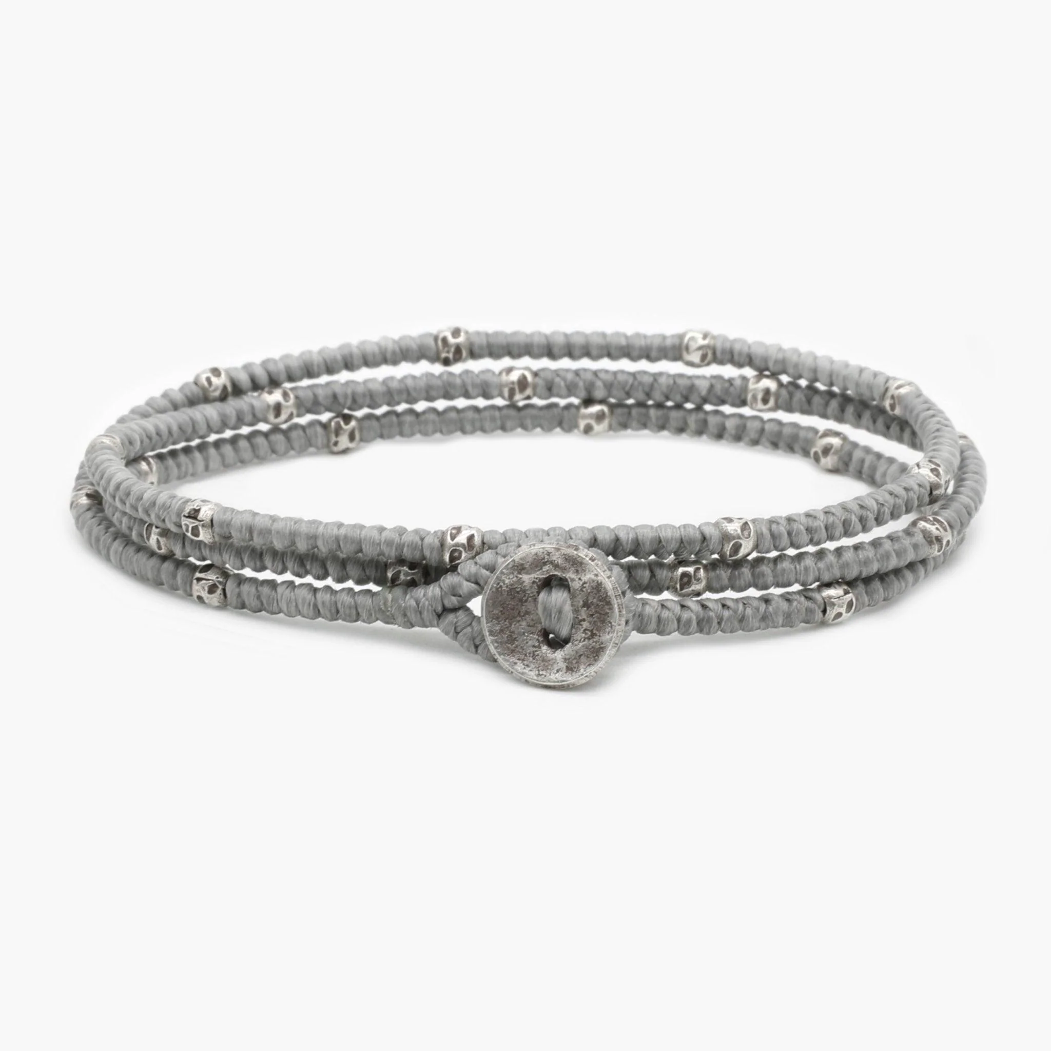 3mm Triple Wrap "Kamasan" Braided Bracelet (Grey) - Image 2